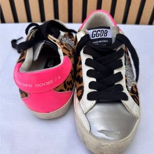 Golden Goose Kids Sneakers - Pink, Silver, and Leopard
